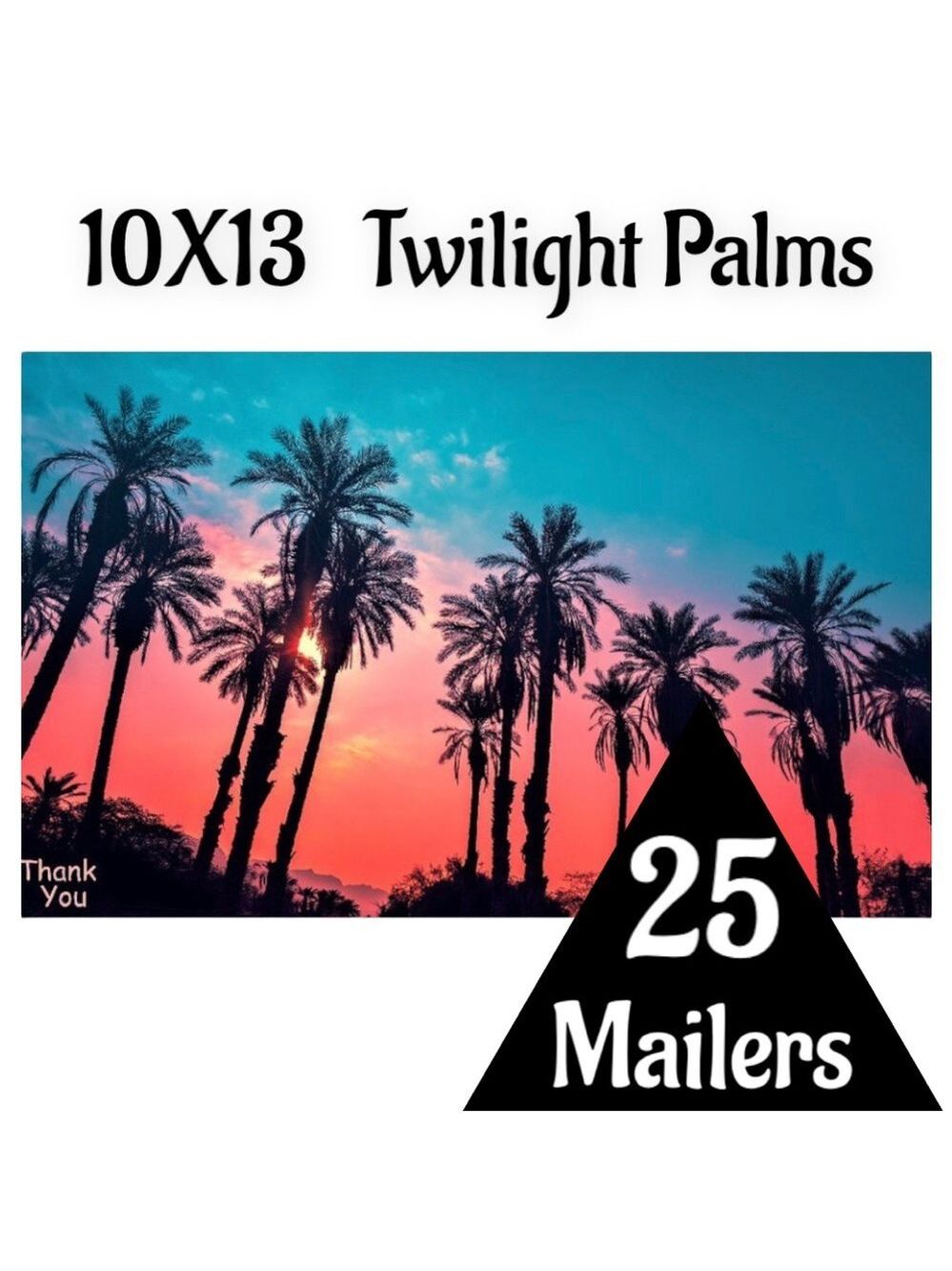 25 10X13 Poly Mailers Twilight Palms Shipping Envelopes PRICE IS FIRM - Picture 6 of 11